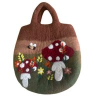 Plstěná Taška - Houbová Zahrada - 35x27cm