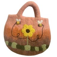 Plstěná Taška - Slunečnice & Včely - 35x27cm