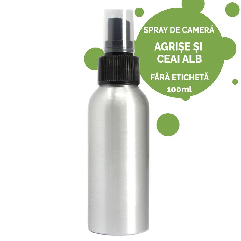 Pokojový Sprej bez Etikety - 100ml - Angrešt a Bílý Čaj