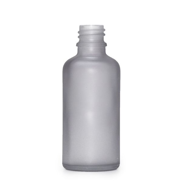 50ml Skleněná Láhev z Matně Šedého Skla - Bez Uzávěru