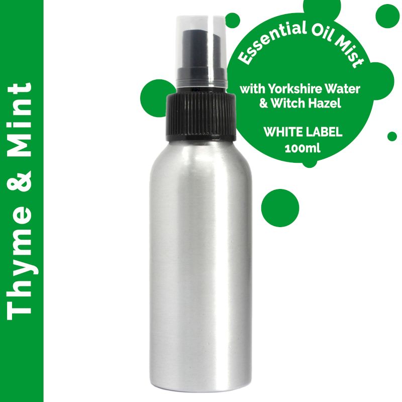 100ml Rozrašovač s Esenciálními Oleji - Tymián & Máta - bez Etikety