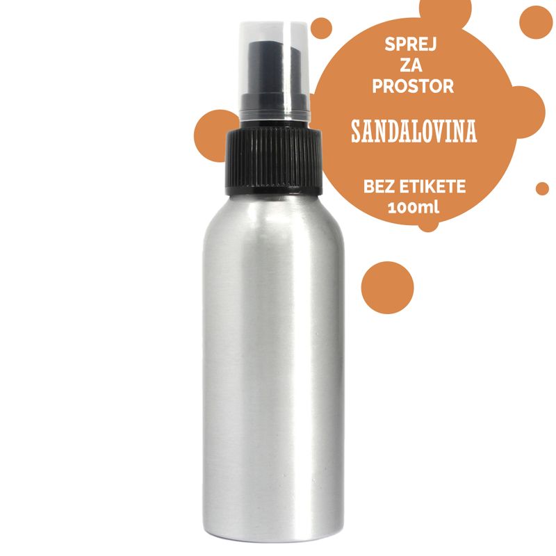 Pokojový Sprej bez Etikety 100ml - Santalové Dřevo