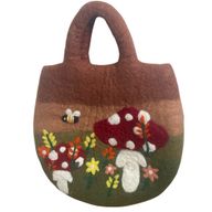 Plstěná Taška - Houbová Zahrada - 35x27cm