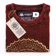 Malé Stone Washed Tričko - Mandala - Kaštanové