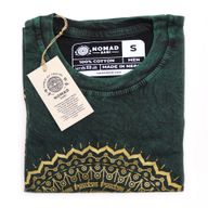 Malé Stone Washed Tričko - Mandala - Zelené