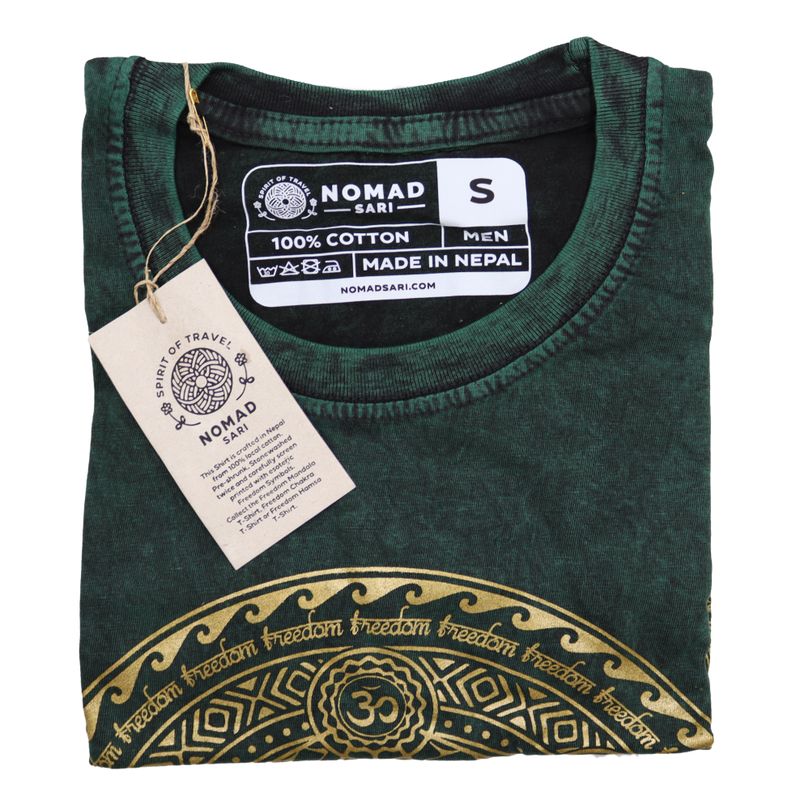 Malé Stone Washed Tričko - Chakra - Zelené