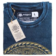 Velké Stone Washed Tričko - Hamsa - Modré