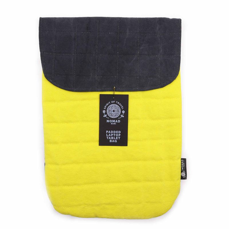 Polstrované Pouzdro na Notebook - Crazy Yellow - 14oz Stonewash