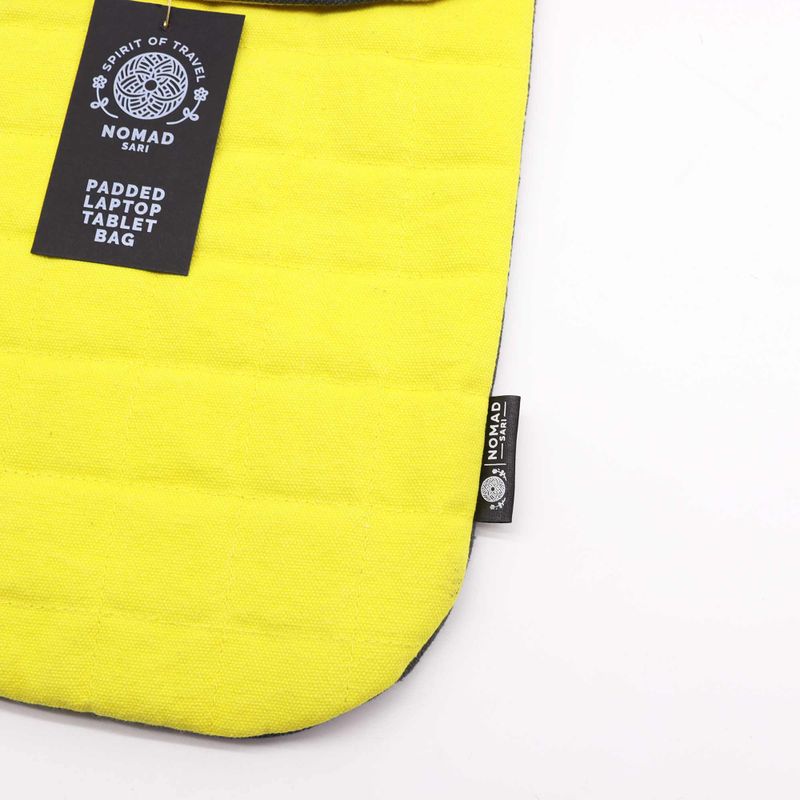 Polstrované Pouzdro na Notebook - Crazy Yellow - 14oz Stonewash