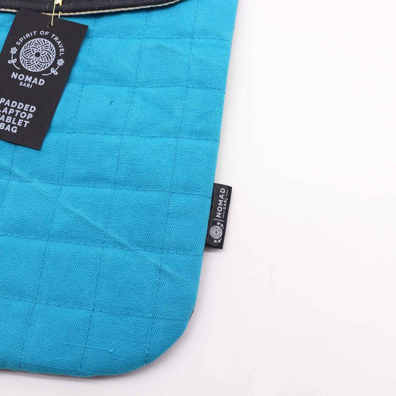 Polstrované pouzdro na notebook - tyrkysové - 14oz