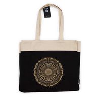 Velká Nákupní Taška (38x15x43cm) Čokoládová Stonewash 14oz- Svobodná Mandala