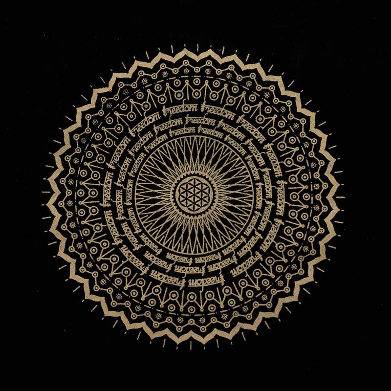 Velká Nákupní Taška (38x15x43cm) Čokoládová Stonewash 14oz- Svobodná Mandala