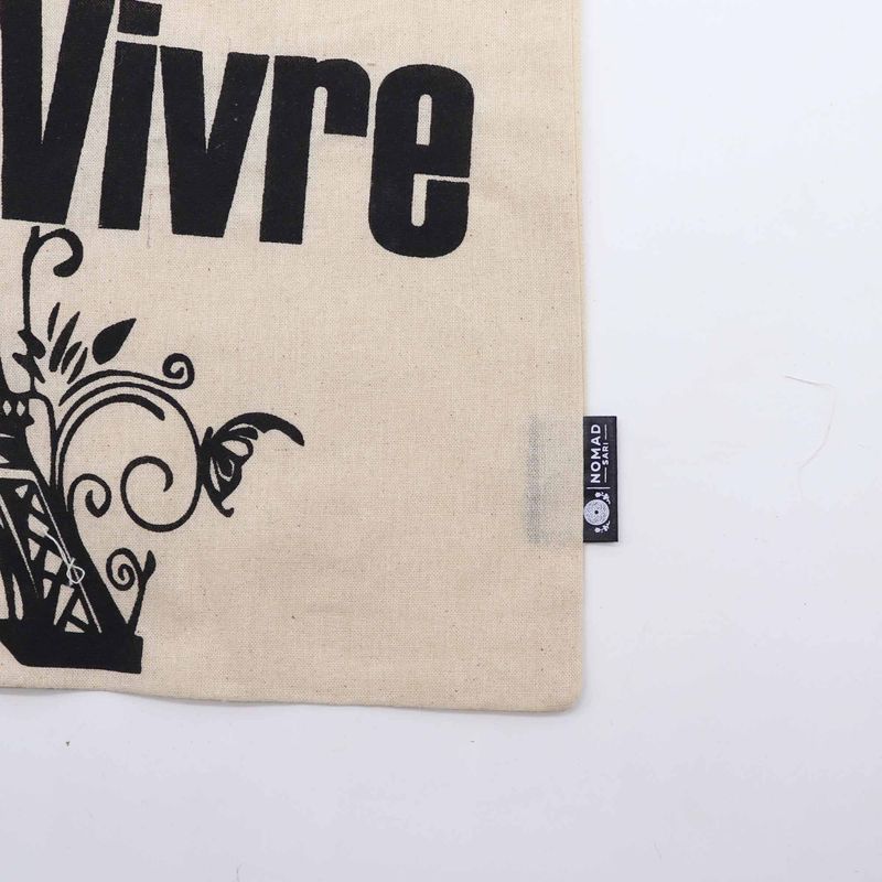 Ikonická Základní Taška - Joie de Vivre- (40x36cm) - Přírodní 4oz
