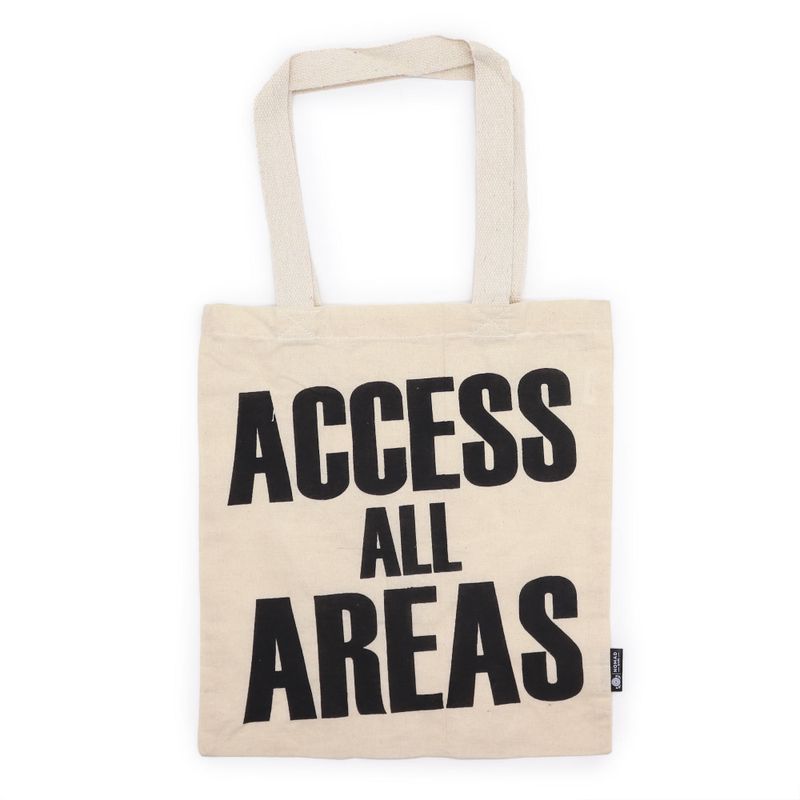 Ikonická Základní Taška - ACCESS ALL AREA - (40x36cm) - Přírodní 4oz