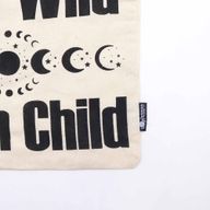 Ikonická Základní Taška - Stay Wild, Moon Child - (40x36cm) - Přírodní 4oz