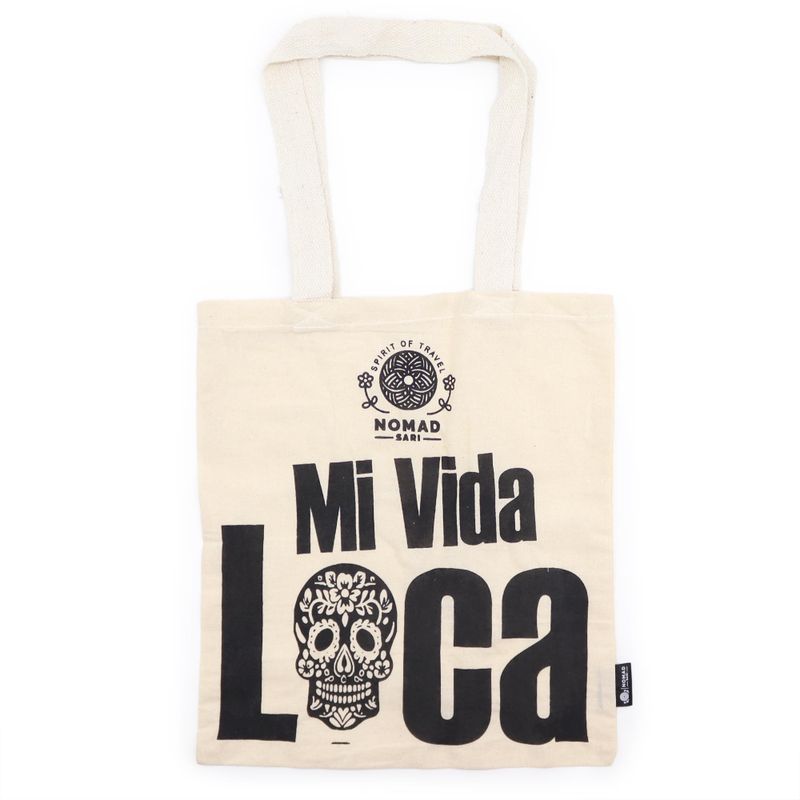 Ikonická Základní Taška - Mi Vida Loca - (40x36cm) - Přírodní 4oz