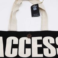 Ikonická Klasická Taška - ACCESS ALL AREAS - Černá Přírodní 10oz (36x43x10cm)