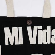 Ikonická Klasická Taška - Mi Vida Loca - Černá Přírodní 10oz (36x43x10cm)