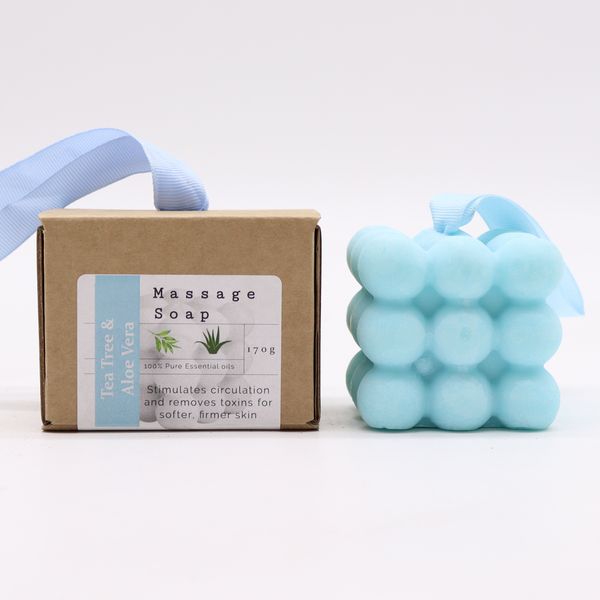 Jednotlivě Balené Masážní Mýdlo - Tea Tree & Aloe Vera