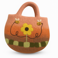 Plstěná Taška - Slunečnice & Včely - 35x27cm
