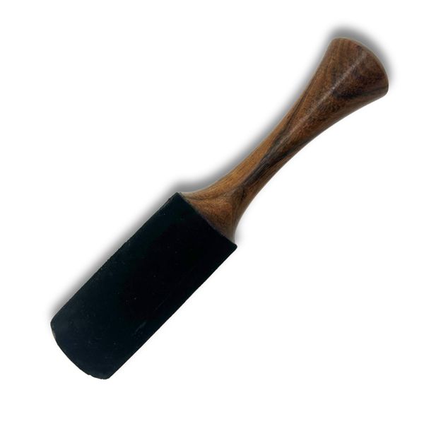 Dřevěná Hůlka - 18x3cm - Střední Trubková Rukojeť s Dvojitým Kroužkem