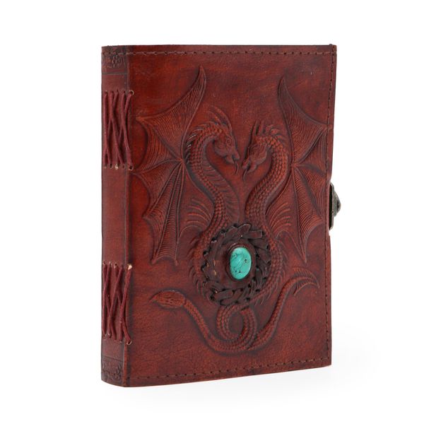Dva Draci - Esoterický Zápisník - Hnědý - 200 Stran - 17.5x12.5x3cm