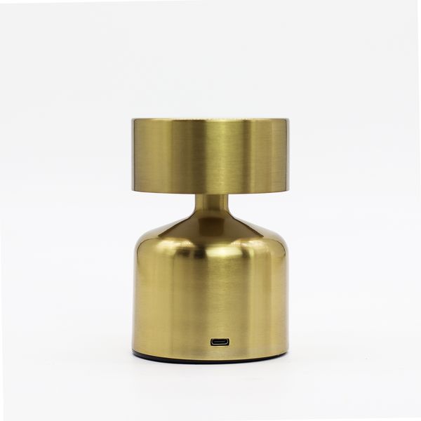 Dotyková Lampa - Bronzová Plochá Houba- USB (C) - Dobíjecí  (400 Watt)