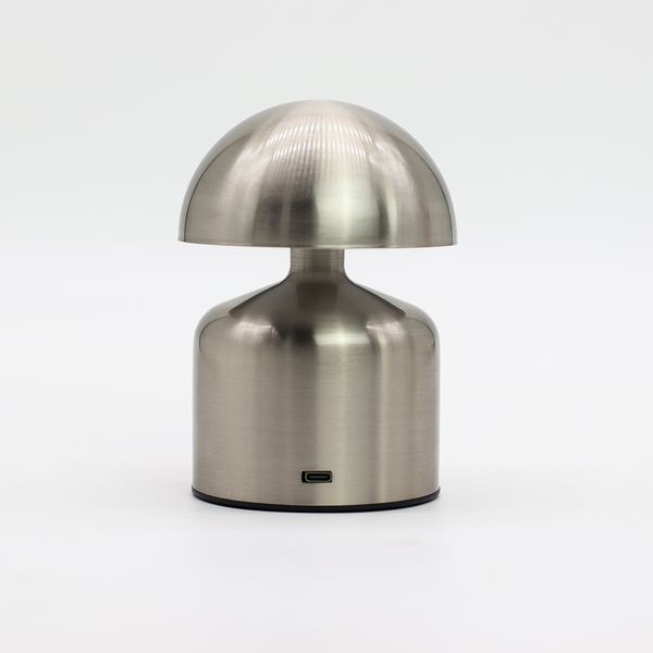 Dotyková Lampa - Stříbrná Kopule / Houba - USB (C) - Dobíjecí  (400 Watt)