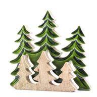 Ztraceni v Lese - 3 Stromy 3D - Dřevěná Dekorace 20x23cm