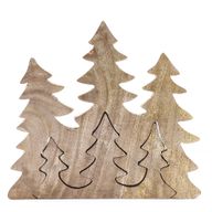 Ztraceni v Lese - 3 Stromy 3D - Dřevěná Dekorace 20x23cm