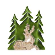 Ztraceni v Lese - Jelen v Lese 3D - Dřevěná Dekorace 23x20cm