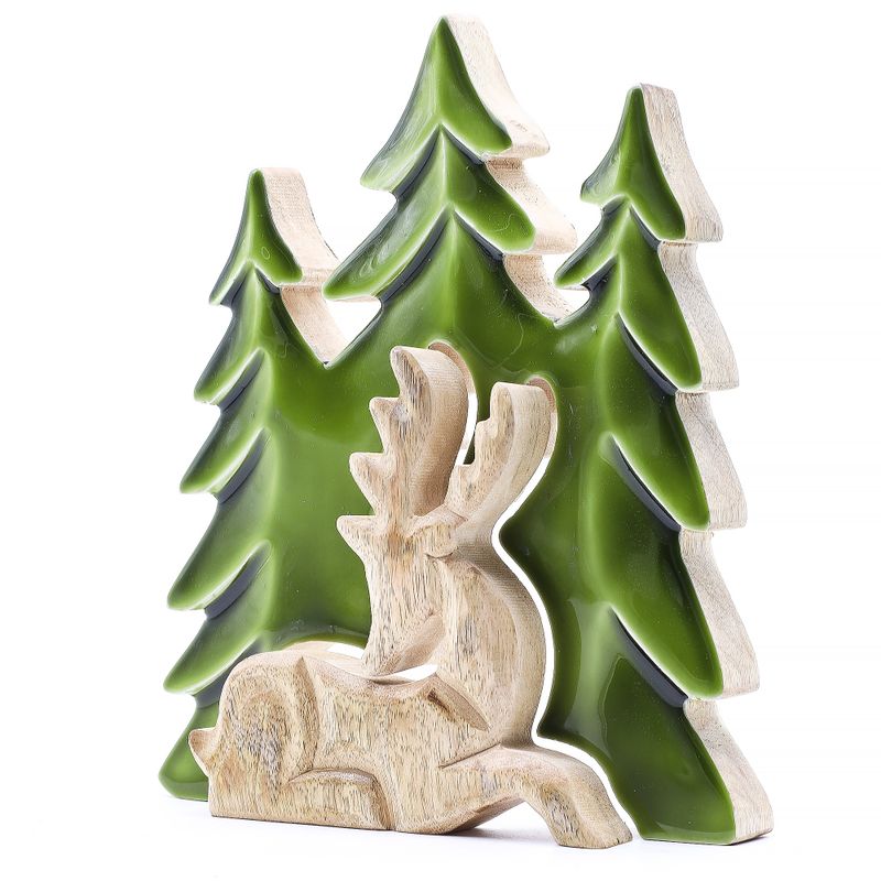 Ztraceni v Lese - Jelen v Lese 3D - Dřevěná Dekorace 23x20cm