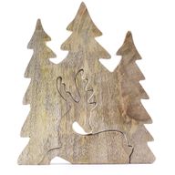 Ztraceni v Lese - Jelen v Lese 3D - Dřevěná Dekorace 23x20cm