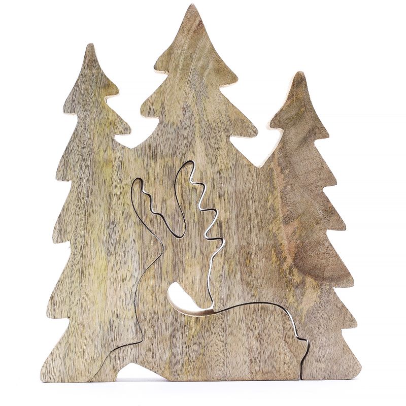 Ztraceni v Lese - Jelen v Lese 3D - Dřevěná Dekorace 23x20cm