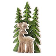 Ztraceni v Lese -  Jelen v Lese 3D - Dřevěná Dekorace 25x15cm