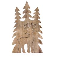 Ztraceni v Lese -  Jelen v Lese 3D - Dřevěná Dekorace 25x15cm
