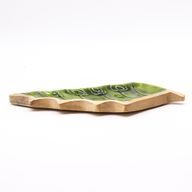 Ztraceni v Lese - Smaltovaná Dřevěná Miska ve Tvaru Listu - 33x17cm