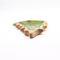 Ztraceni v Lese - Smaltovaná Dřevěná Miska ve Tvaru Listu - 33x17cm