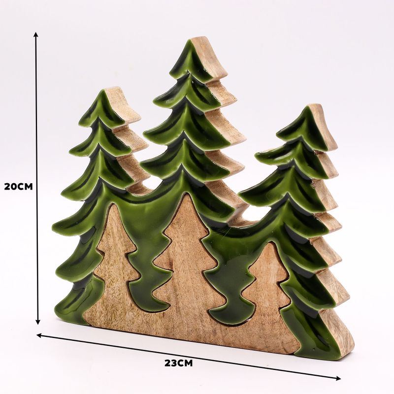 Ztraceni v Lese - 3 Stromy 3D - Dřevěná Dekorace 20x23cm