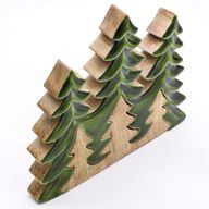 Ztraceni v Lese - 3 Stromy 3D - Dřevěná Dekorace 20x23cm
