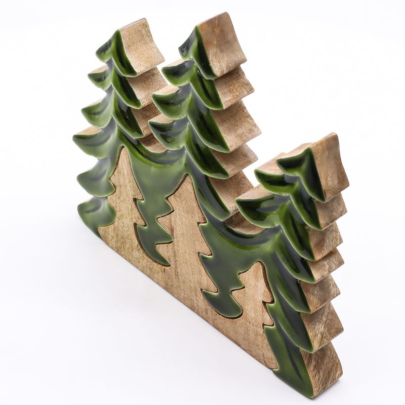 Ztraceni v Lese - 3 Stromy 3D - Dřevěná Dekorace 20x23cm