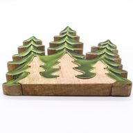 Ztraceni v Lese - 3 Stromy 3D - Dřevěná Dekorace 20x23cm