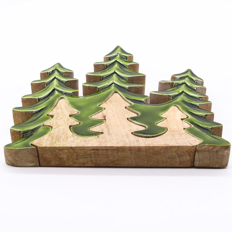 Ztraceni v Lese - 3 Stromy 3D - Dřevěná Dekorace 20x23cm