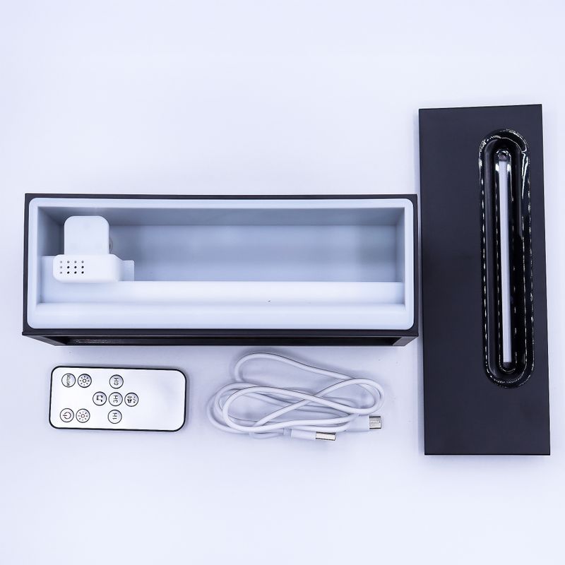 Aroma Difuzér s Efektem Plamene a Ptačím Zvukem - Černý, USB - Měnící se Barva