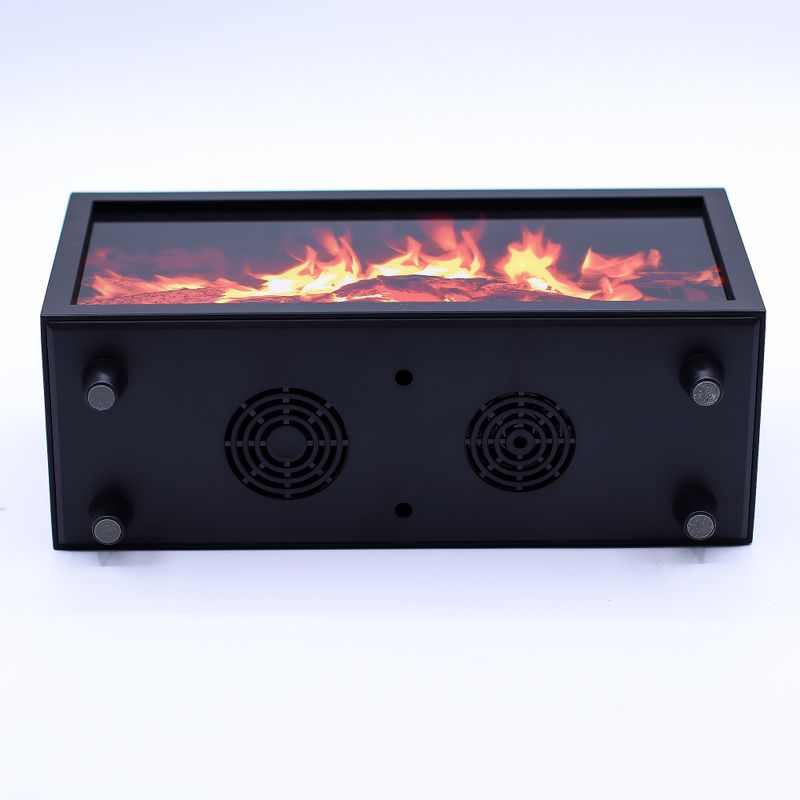 Aroma Difuzér s Efektem Plamene a Ptačím Zvukem - Černý, USB - Měnící se Barva