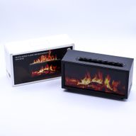 Aroma Difuzér s Efektem Plamene a Ptačím Zvukem - Černý, USB - Měnící se Barva
