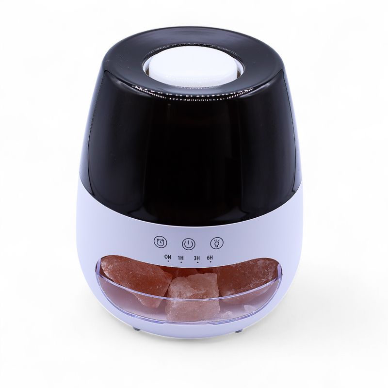 Aroma Difuzér s Efektem Plamene Solného Kamene - Bílý USB - Změna Barvy a Časovač