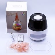 Aroma Difuzér s Efektem Plamene Solného Kamene - Bílý USB - Změna Barvy a Časovač