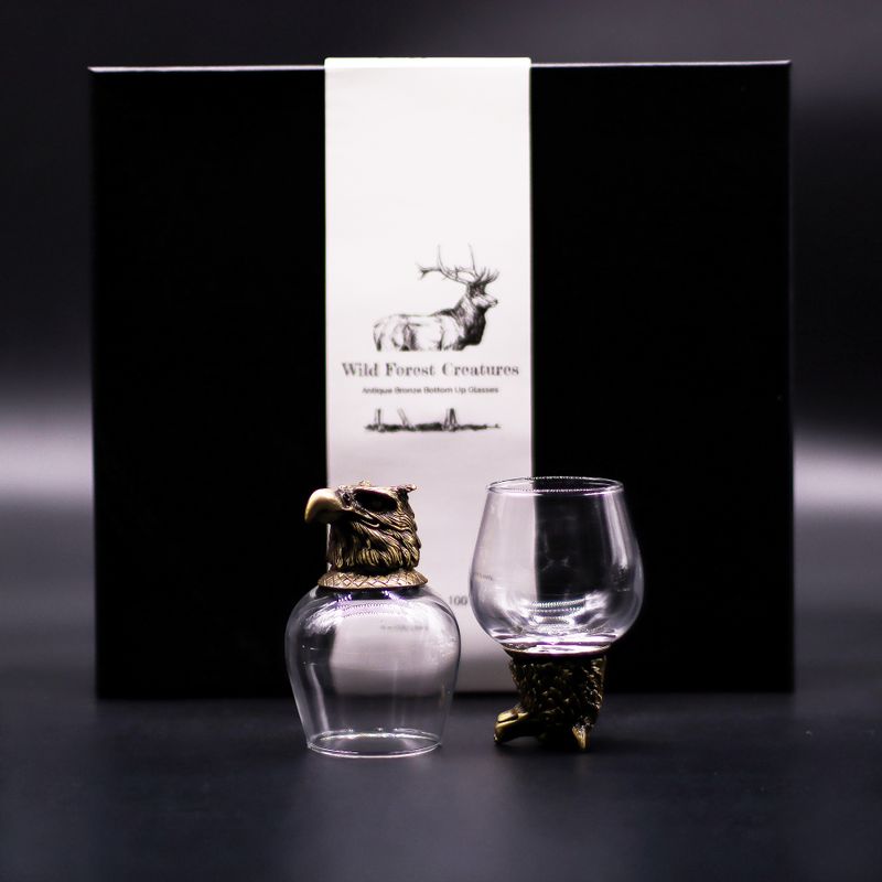 Dárková Sada 6 Sklenic Bottom Up Bottom Up (100ml) - Bytosti Divokého Lesa - Starožitný Bronz