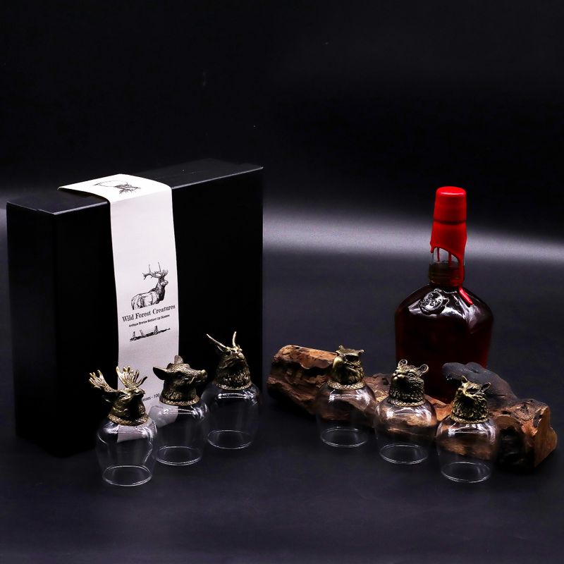 Dárková Sada 6 Sklenic Bottom Up Bottom Up (100ml) - Bytosti Divokého Lesa - Starožitný Bronz